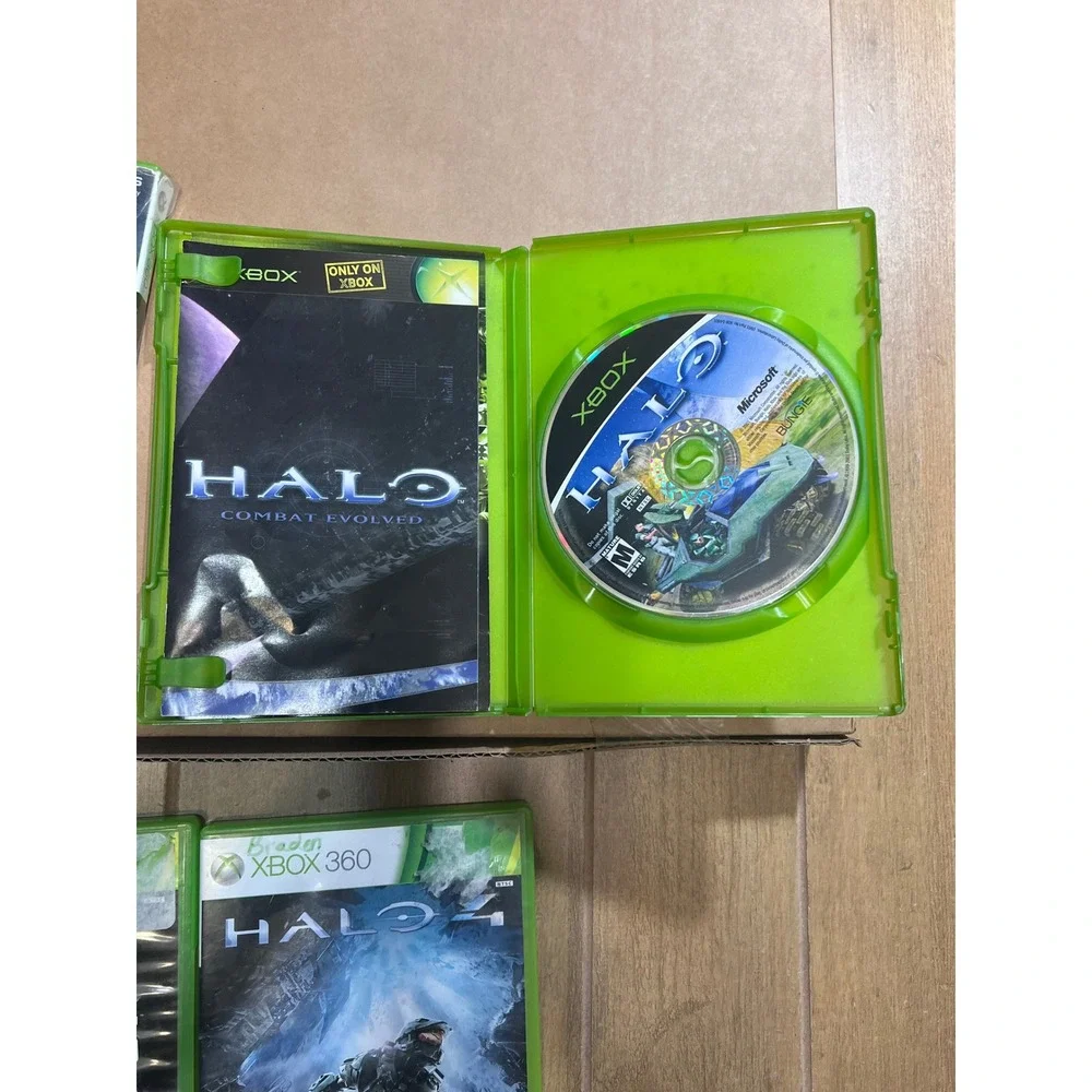 Halo Combat Evolved Original Xbox & Halo 4 Xbox‎ 360 Game Bundle Lot CIB
